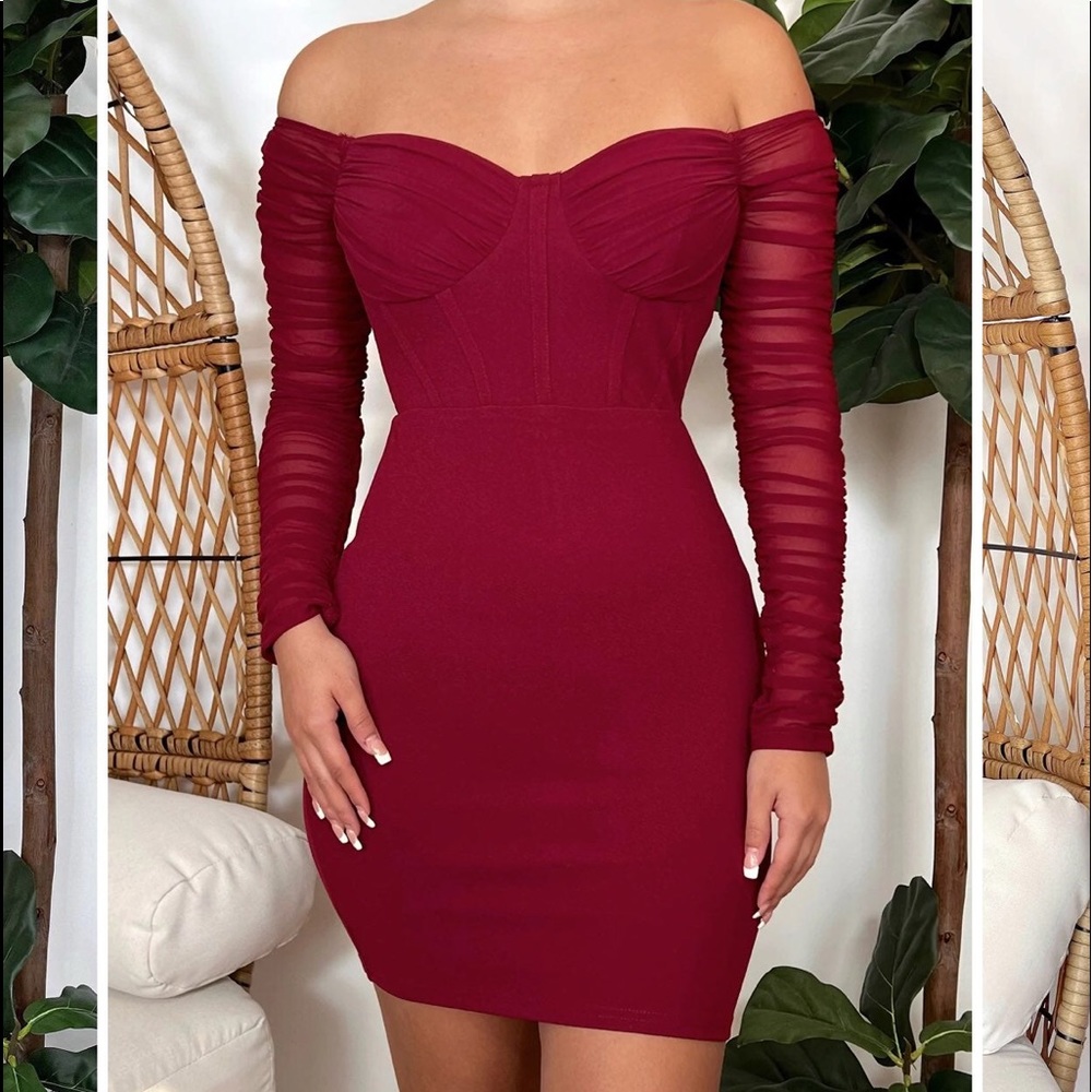 Burgundy dress